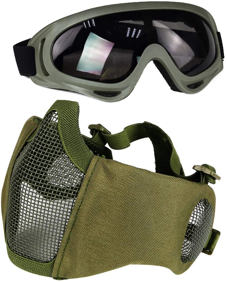 The Survivor Face Guard Mask & Goggles Series Mesh Lens Airsoft Safety