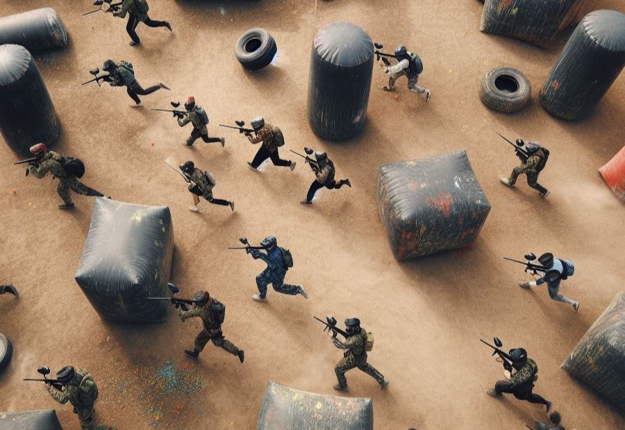 Strategy and Tactics in Different Paintball Games